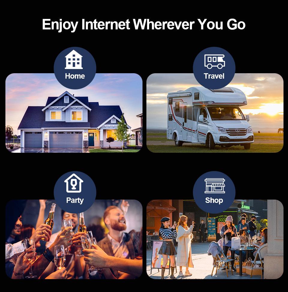 4G 300Mbps Wireless Router with 4 External Antennas & SIM Card Hotspot Booster