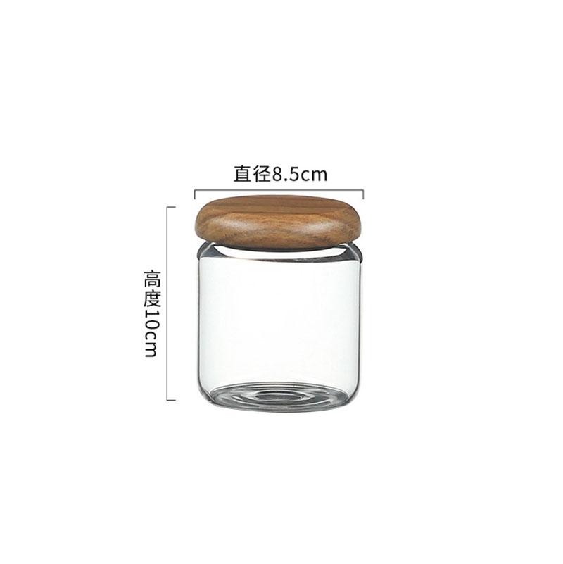 Transparent Glass Storage Jar with Lid Moisture-proof Sealed Jar Tea Can Food Storage Jars Candy Jar Household Storage Container