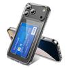 Transparent Card Slot Holder Phone Case Acrylic Clear Cover with Wallet for iPhone 17 Air 16E 15 14 plus 13 12 11 pro Max XS