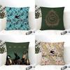 Design EEtro Cushion Cover Eco Linen Pillow Case DoubleSided Print Breathable Durable Hidden Zipper Home Decor Gift
