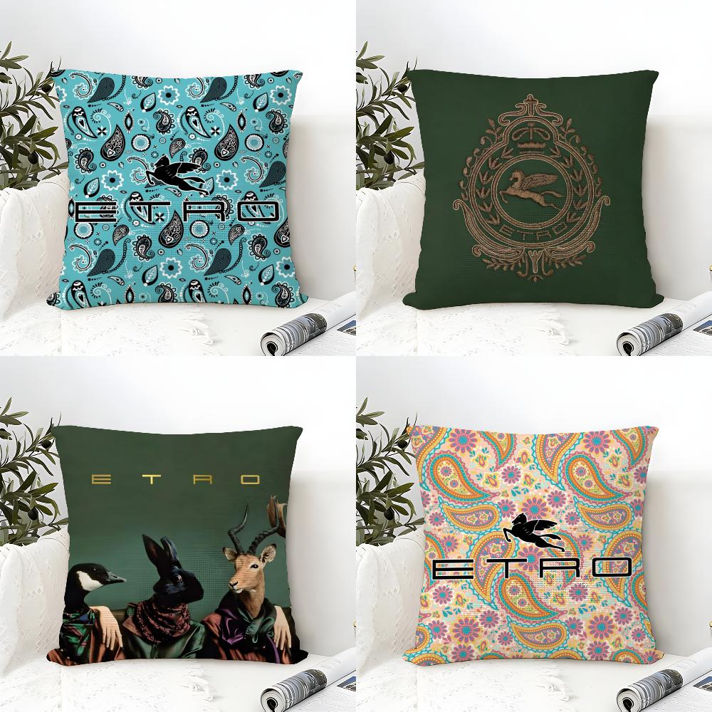 Design EEtro Cushion Cover Eco Linen Pillow Case DoubleSided Print Breathable Durable Hidden Zipper Home Decor Gift