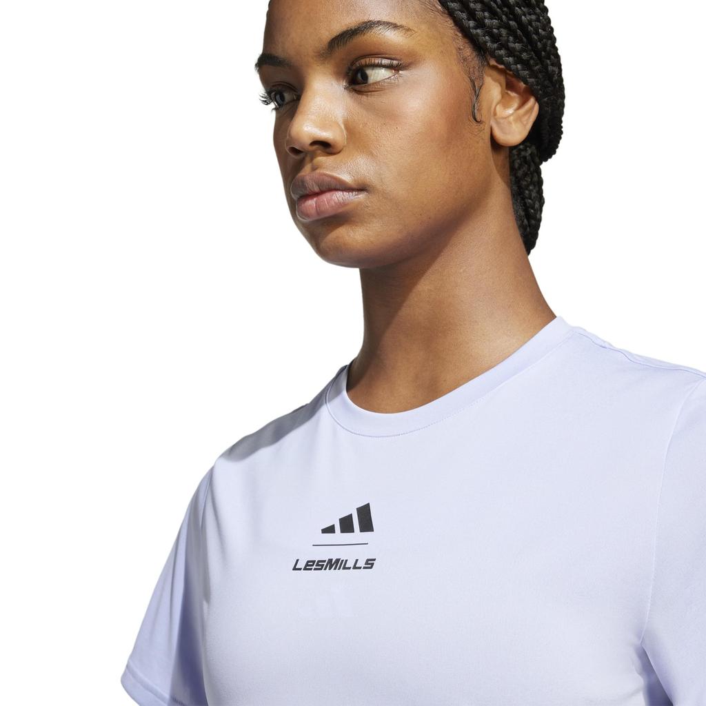 Adidas Les Mills Graphic Short Sleeve Violet Tone Women's T-Shirt, KRL49, (JM3683)