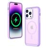 For iPhone 16 Pro Back Cover Skin Touch Frosted Translucent Magnetic Phone Case