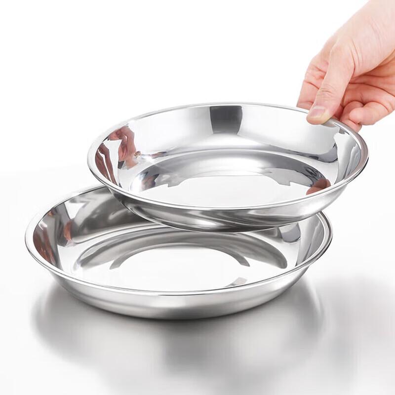 Huihuang 304 Stainless Steel Round Shallow Dinner Plate