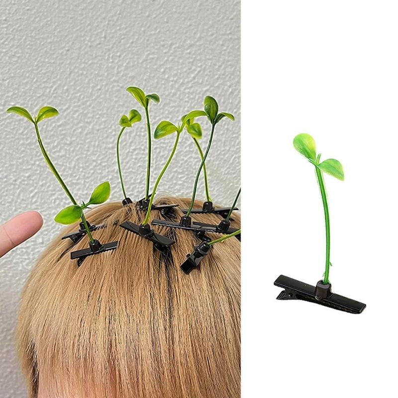 Collezione di 10 Eleganti Fermagli per Capelli Simulazione Pianta Clip per Capelli Colorati Barrettine per Capelli Copricapo per Spettacoli