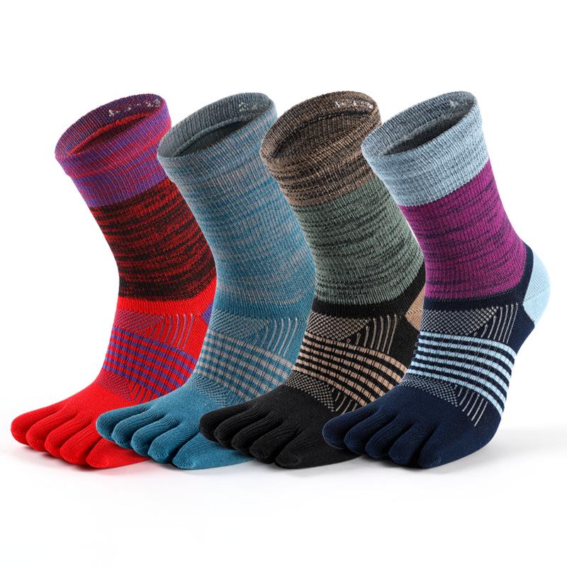 MEIKAN Unisex Baumwollsocken mit geteilter Zehe, mittelhoch, für Radfahren & Laufen