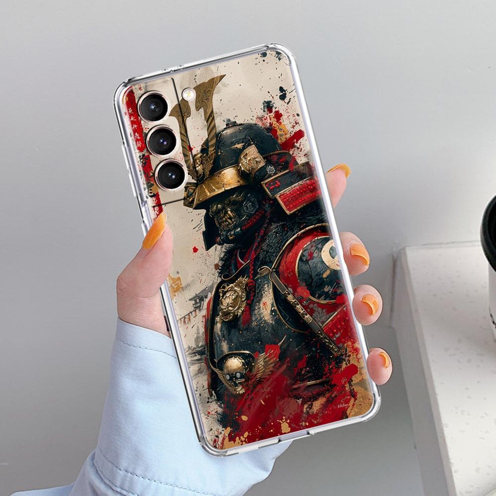 Phone Case For Samsung Galaxy S26 S25 S24 S23 S22 Ultra S20 S21 FE 5G Plus Soft Clear Cover Japanese Bushido Samurai
