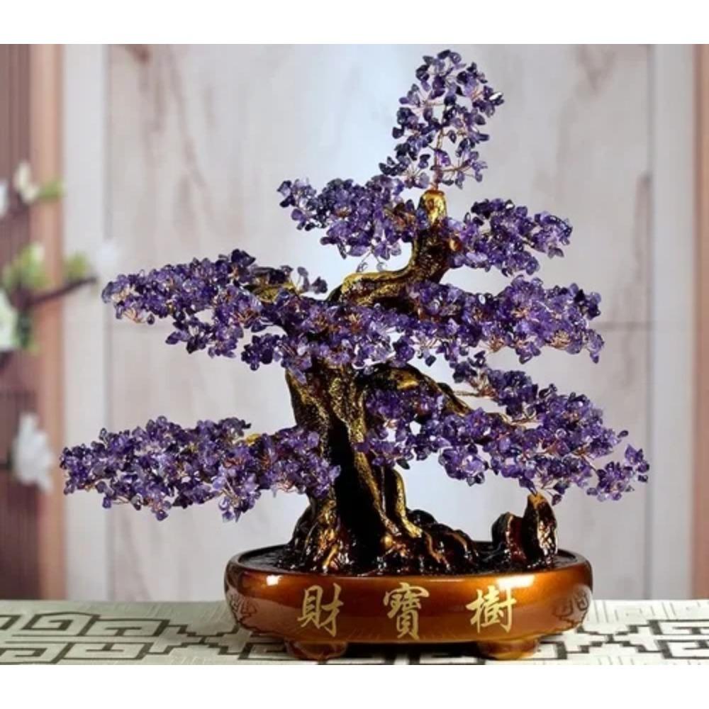 Natural Amethyst Fortune Tree Decoration Living Room Television Cabinet Home Decoration Crafts Gifts Desk Decoration Wedding