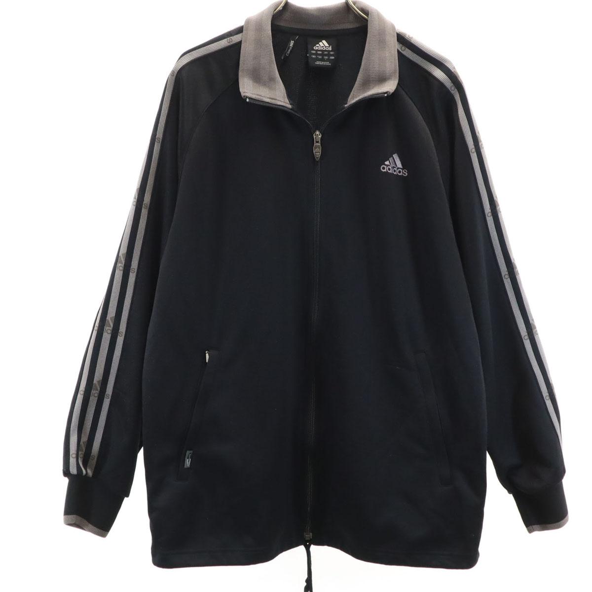 

adidas training Track jacket L black Jersey 3 Lines Men s Used