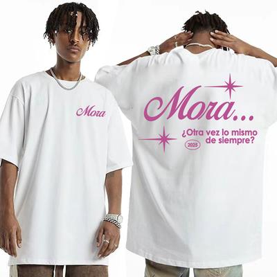 Rapero Mora Is The Same Again? 2025 Men's Printed T-Shirt Women's Fashion Hip Hop Punk T-Shirt Cotton Fashion Trend Top