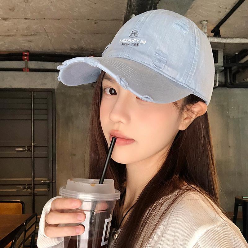 Style Popular Korean Distressed Baseball Hat For Women Great For Summer Spring