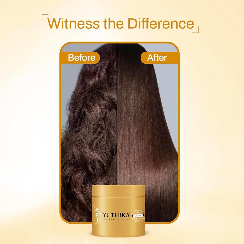 Yuthika Professionelle Vertix Hydrolyzed Keratin Haarmaske 150ml zur Reparatur von trockenem, geschädigtem Haar