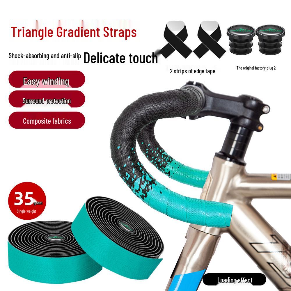 

MOTSUV Gradient Color Handlebar Tape: Comfortable, Breathable Bike Wrap for Road and Fixie Bicycles Road Bike Gradient Handlebar Tape ціан