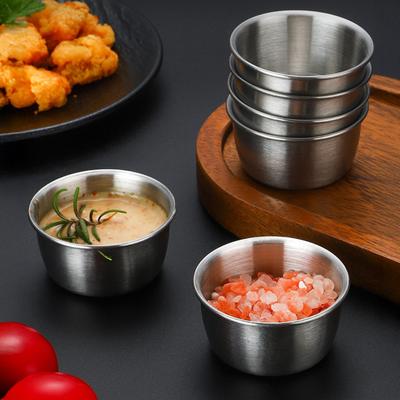 Piccola Tazza per Salse Ramekin in Acciaio Inossidabile Ciotola per Salse Mini Tazza per Condimenti per Pudding per Cucina Ristorante Campeggio Festa BBQ Frutti di Mare