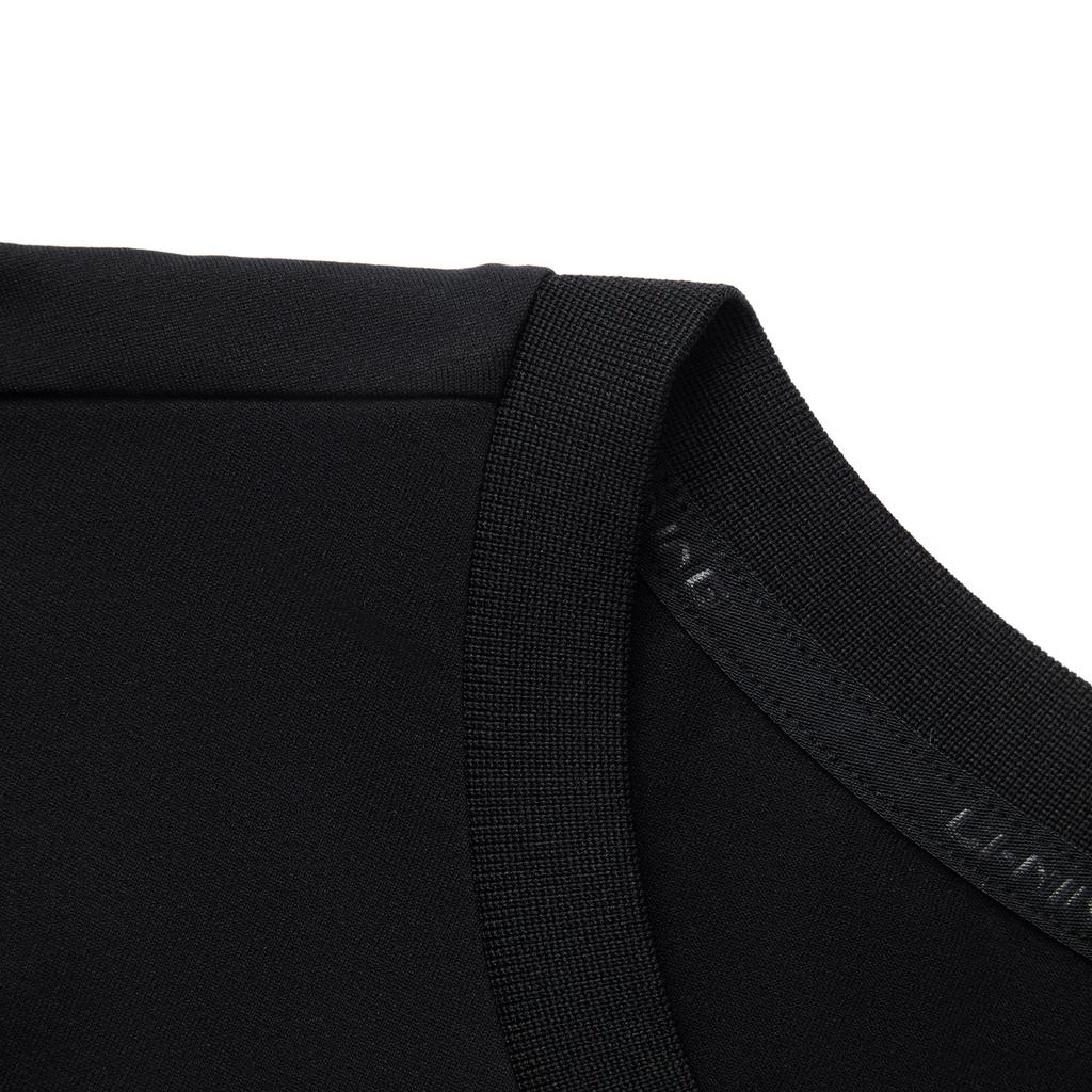 Li-Ning Moisture Wicking Quick Dry Casual Short Sleeve T-Shirt Unisex Tops Black AHSV439-1