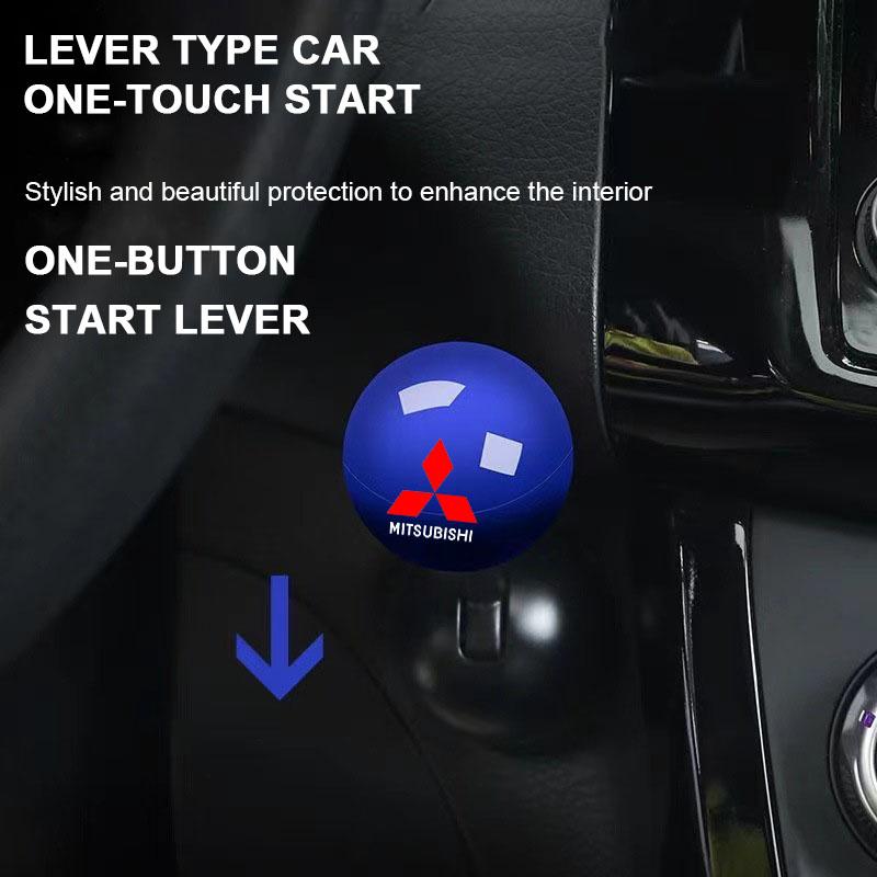 Creative Lifting Lever Type Car Start Ignition Stop Push Button Cover For Mitsubishi Asx Lancer Outlander Pajero Ralliart Accessories Car Styling