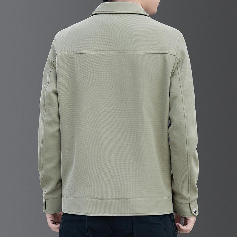 High quality work jacket for men spring new Korean style lapel business casual green men's jacket