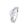 Korean-Style Silver Plated Four-Leaf Clover Best Friend Ring - Minimalist & Trendy Women's Luxury Fashion Design.