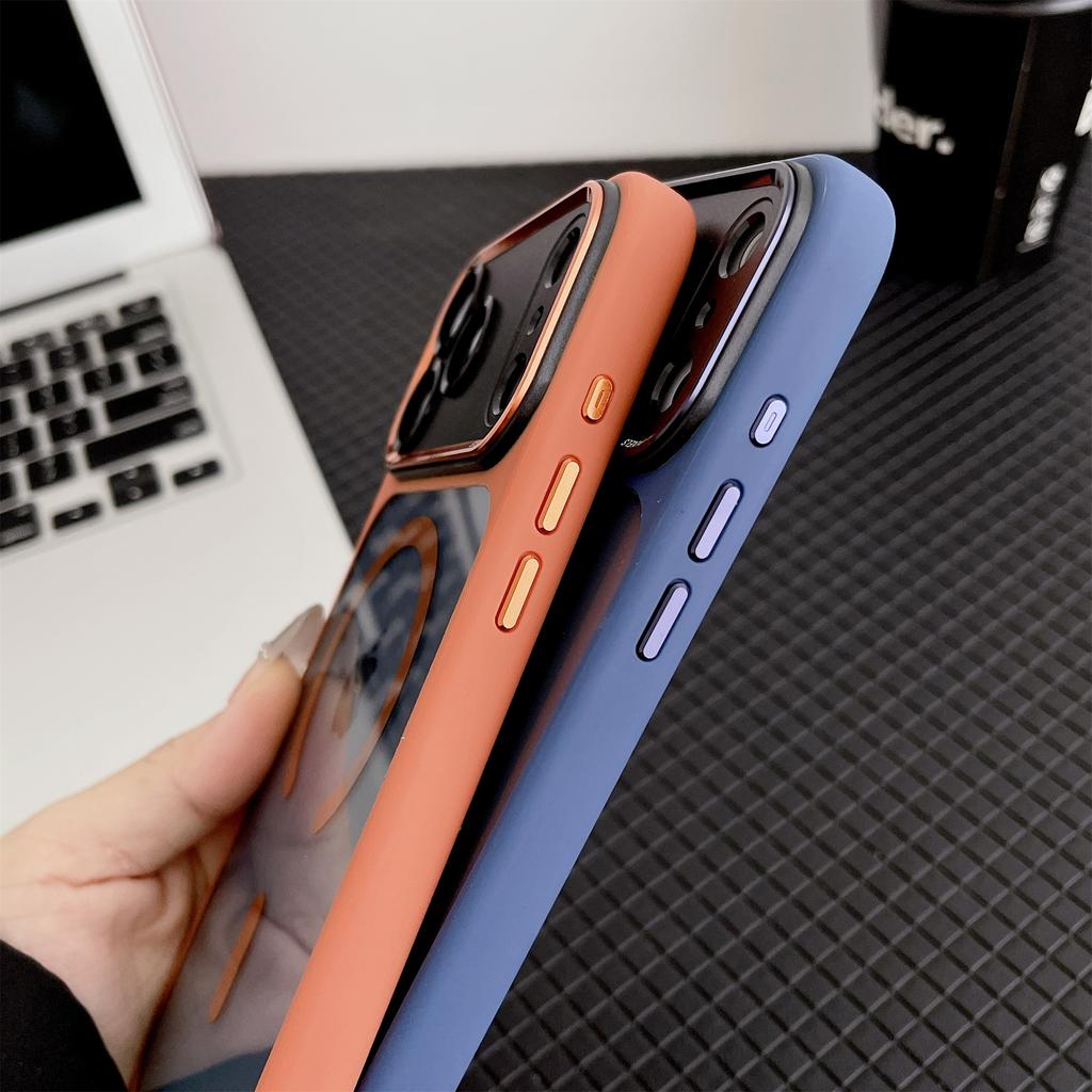 For iPhone 17 Pro Max Hybrid Case Compatible with MagSafe TPU + Acrylic Phone Shell Built-In AI Photo Button