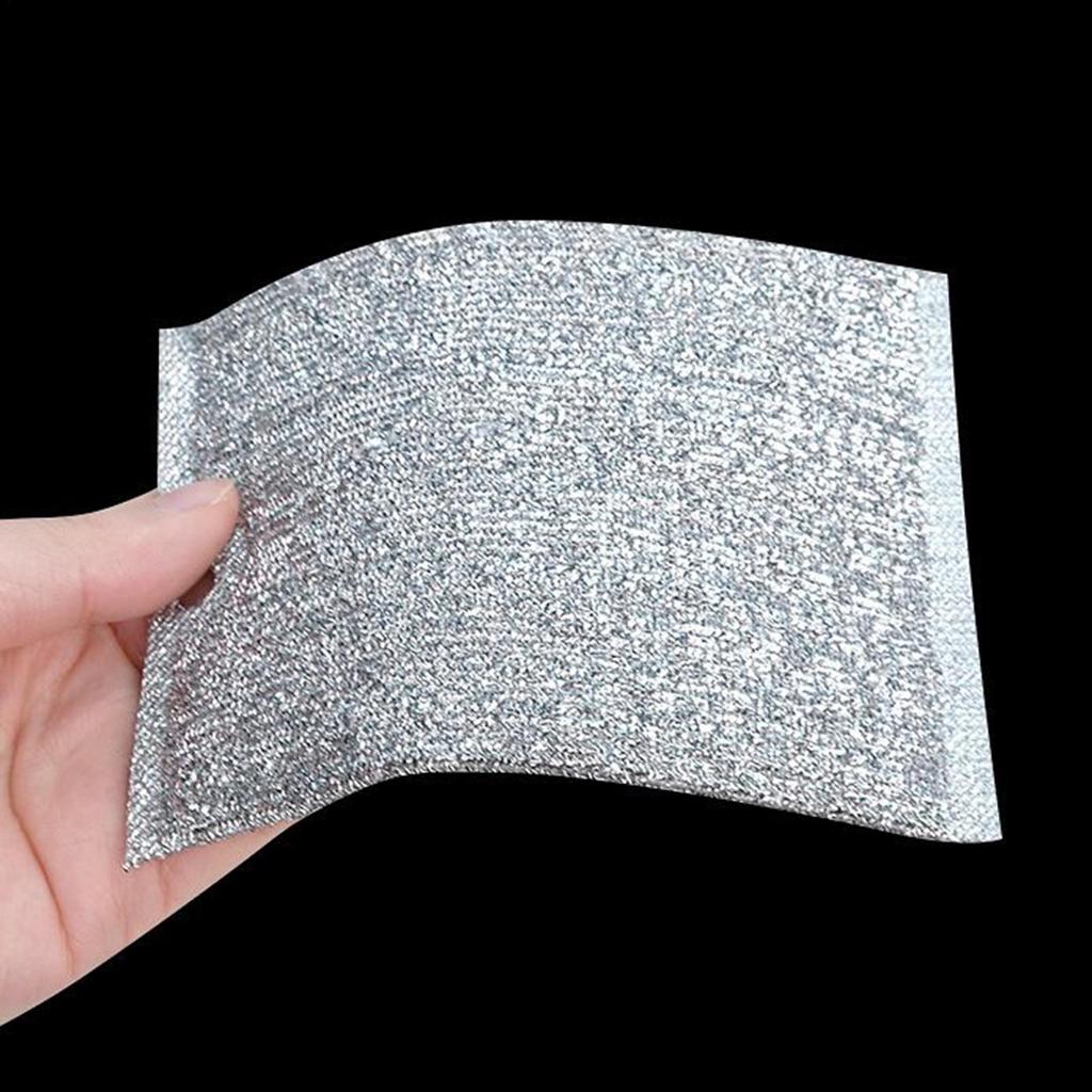 Multipurpose Wire Dishwashing Rags 5 Pieces Non-Scratch Wire Dish Cloths Self-Draining Pads Scrubber Portable Cleaning Tools For
