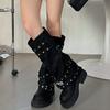 Frauen Mid Heels Hohe Stiefel Leder Mode Neue Knie Hohe Schuhe Frau Desigenr Chelsea Stiefel Walking Punk Mujer Motorrad Stiefel