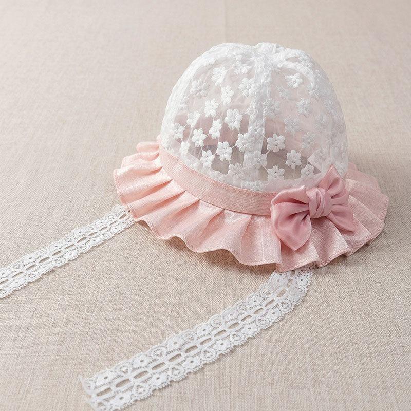 Girl's Lace Sun Protection Bucket Hat - Breathable, Beach-Ready Summer Style