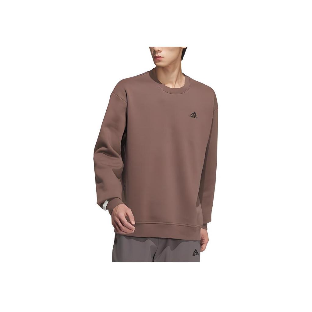 Adidas Neformální mikina s kulatým výstřihem a dlouhým rukávem Unisex mikina Rock-Layer-Deep-Earth-Brown Černá JM9094