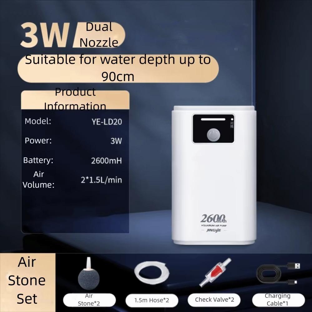 Ultra-Quiet Aquarium Oxygen Pump Low Noise Fishing Oxygen Pump Fish Tank Aerator  Outdoor Fishing