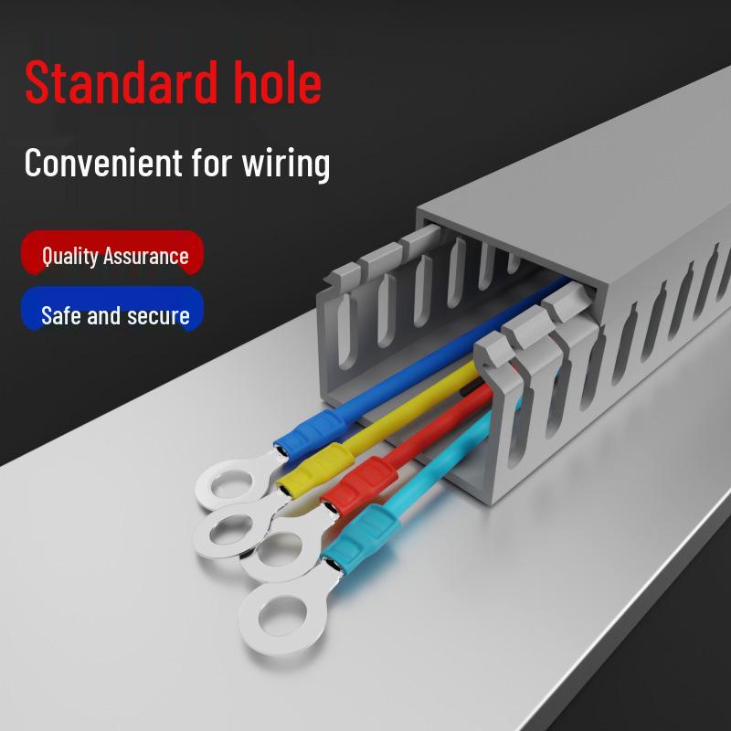 PVC Cable Management Trunking Box - Surface Mounted, Flame Retardant, Plastic Wiring Solution