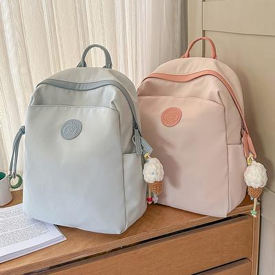 Leichter Damenrucksack mit großem Fassungsvermögen, Student, einfarbig, Schultasche