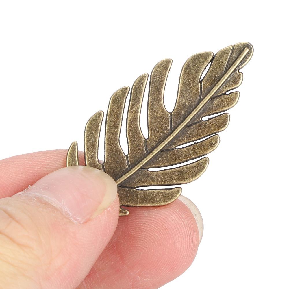 20pcs Bronze Bronze Leaf Jewelry Accessories Alloy Antique Leaf Charms 21*46MM Hollow Leaf Metal Bracelets DIY