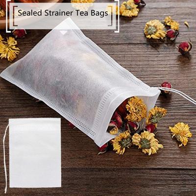 Disposable Tea Strainer Bags Empty Cotton Drawstring Sealed Strainer Tea Bags