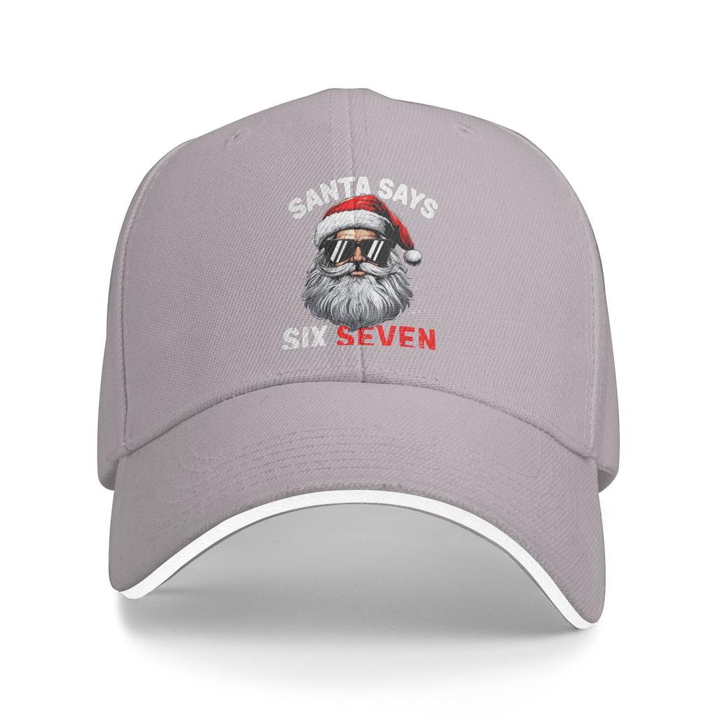 Santa Says Six Seven 6 7 Gen Z Alpha Meme Slang Christmas Sun Baseball Cap Summer Casual Hip Hop Hats For Unisex Baseball Caps