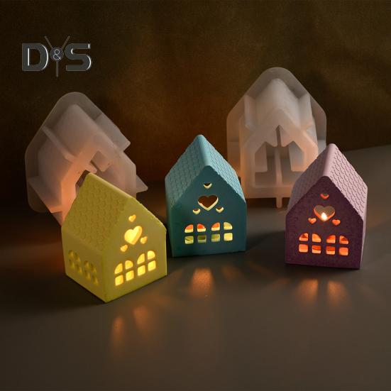 

Силиконовая форма подсвечник Loving House 3D силиконовая литейная форма для эпоксидного мыла бетон гипс семья DIY занятие подарок для рукоделия белый