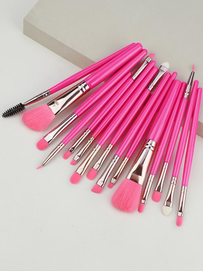 15Pcs Makeup brush set, full set of high beauty eye shadow brush, soft hair, high gloss, concealer, beauty brush