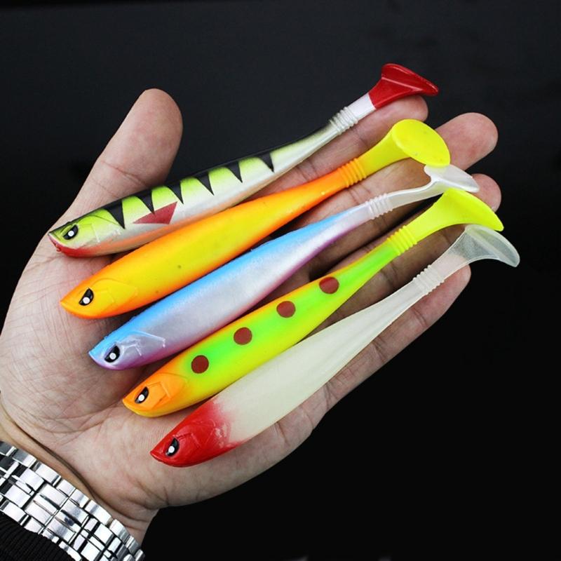 5Pcs 12cm Jig Wobbler Fishing Lures Paddle Tail Soft Swim Fishing Lure Swimbaits Artificial Baits Fishing Accessories