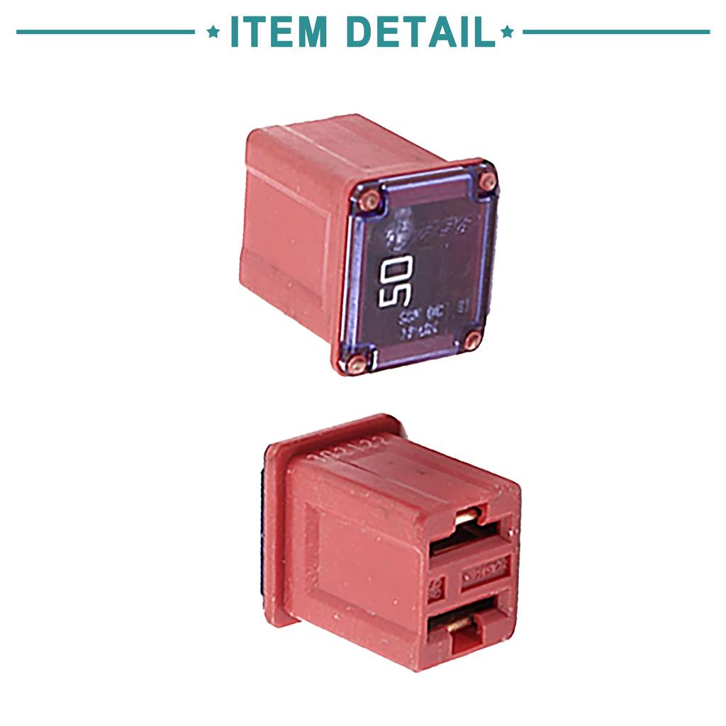 ACROPIX 5 Stück Weibliche PAL Sicherung Auto Kunststoffschale Universal 50A -58V Rot