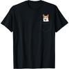 Corgi Hund I Fickan Söt Hund Ficka Welsh Corgi Män Kvinnor Barn T-Shirt
