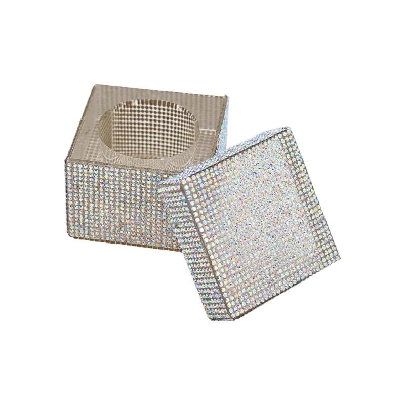 Multifunktionale Nailart-Tasse mit Strassdekoration zur Pinselreinigung und Schmuckpräsentation, zartes Aussehen