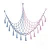 Toy Hammocks Creative Wall Corner Hanging Storage Net Organizer Minimalist Style Woven Cotton Rope Storage Mesh Hammock