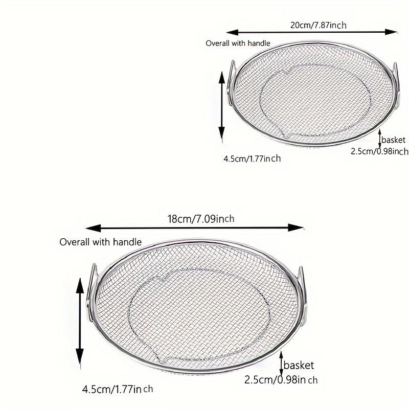 Bandeja de Filtro de Óleo de Aço Inoxidável, Cesto de Malha Redondo Reutilizável, Escorredor de Cozinha, Acessórios para Churrasco de Acampamento ao Ar Livre, Presente de Natal