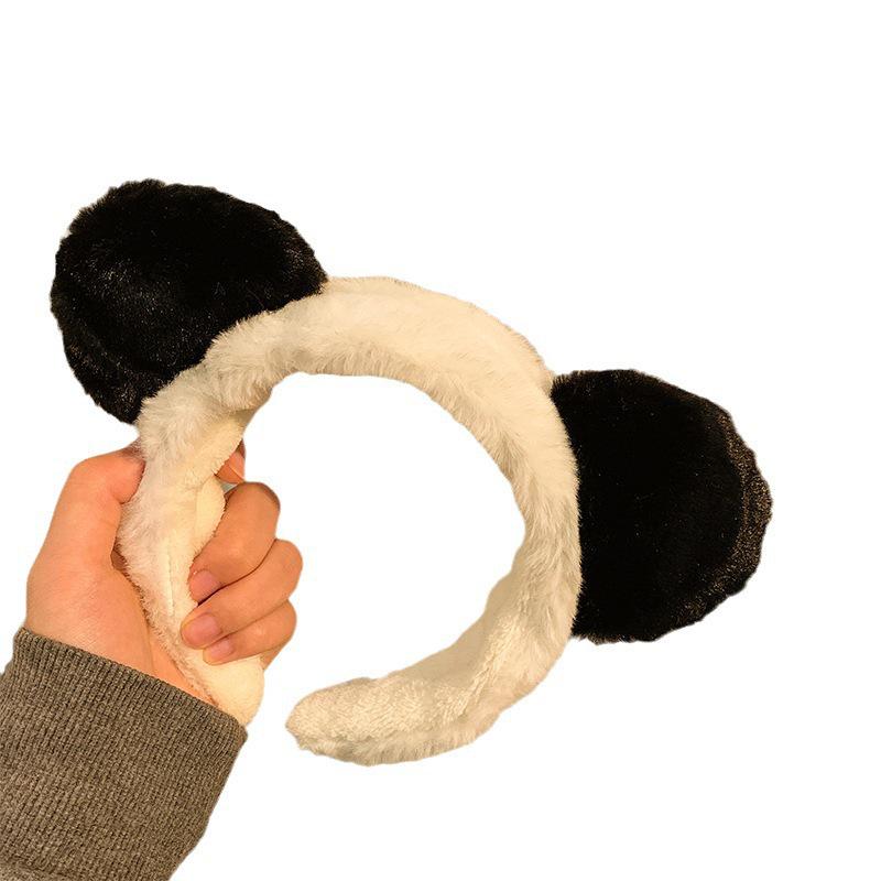 Cute Panda Hair Tie - Plush Headband for Women, Perfect for Face Washing, Masks, and Hair Accessories, New for Autumn/Winter 2026