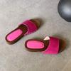 Fashion Luxury Female Slides Flats Ladies Slippers Shoes Summer Beach Round Toe Fashion Metal Rivet Women Flats Slippers Sandals Shoes