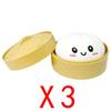 Toys Colorful Dumpling Squishes Stress Balls Fidget Sensory Simulation Food Squishies Bun with Steamer Squeeze Dough Ball Gifts