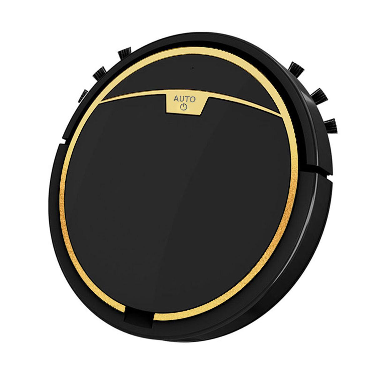 

Робот-пылесос ROBOT600, для влажной и сухой уборки, с управлением через приложение, черный, золотой чёрный