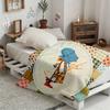 Cute Cartoon Girl Art Pattern Decorative Throw Blanket for Sofa, Bed, Living Room, and Home Decor Styling