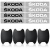 YCGG5 8Pcs Car Door Sticker Auto Handle Anti Scratch Protection Film Car Styling For Skoda Octavia KAMIQ KODIAQ SUPERB RAPIDFABIA YETI