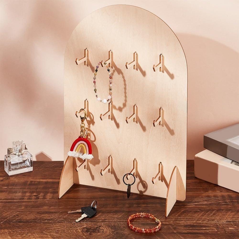 Detachable Earring Display Rack Wooden Necklace Display Stand Jewelry Storage Rack  Trade Show