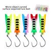 10Pcs Trout Fishing Spoons Lures Set Fishing Spinners Metal Hard Baits with Single Hook Sequins Baits Easy to Use
