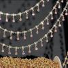 0.5M 1M Shiny Colorful Crystal Charm Taseel Beads Copper Chain DIY Necklace Bracelet Beaded Chains Women Jewelry Making Supplies